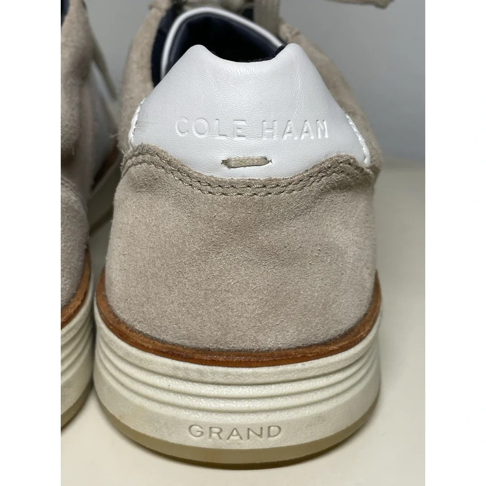 Cole Haan Grand C31033 Leather Crosscourt Crafted Pumice Stone/Ivory Men's 11M
